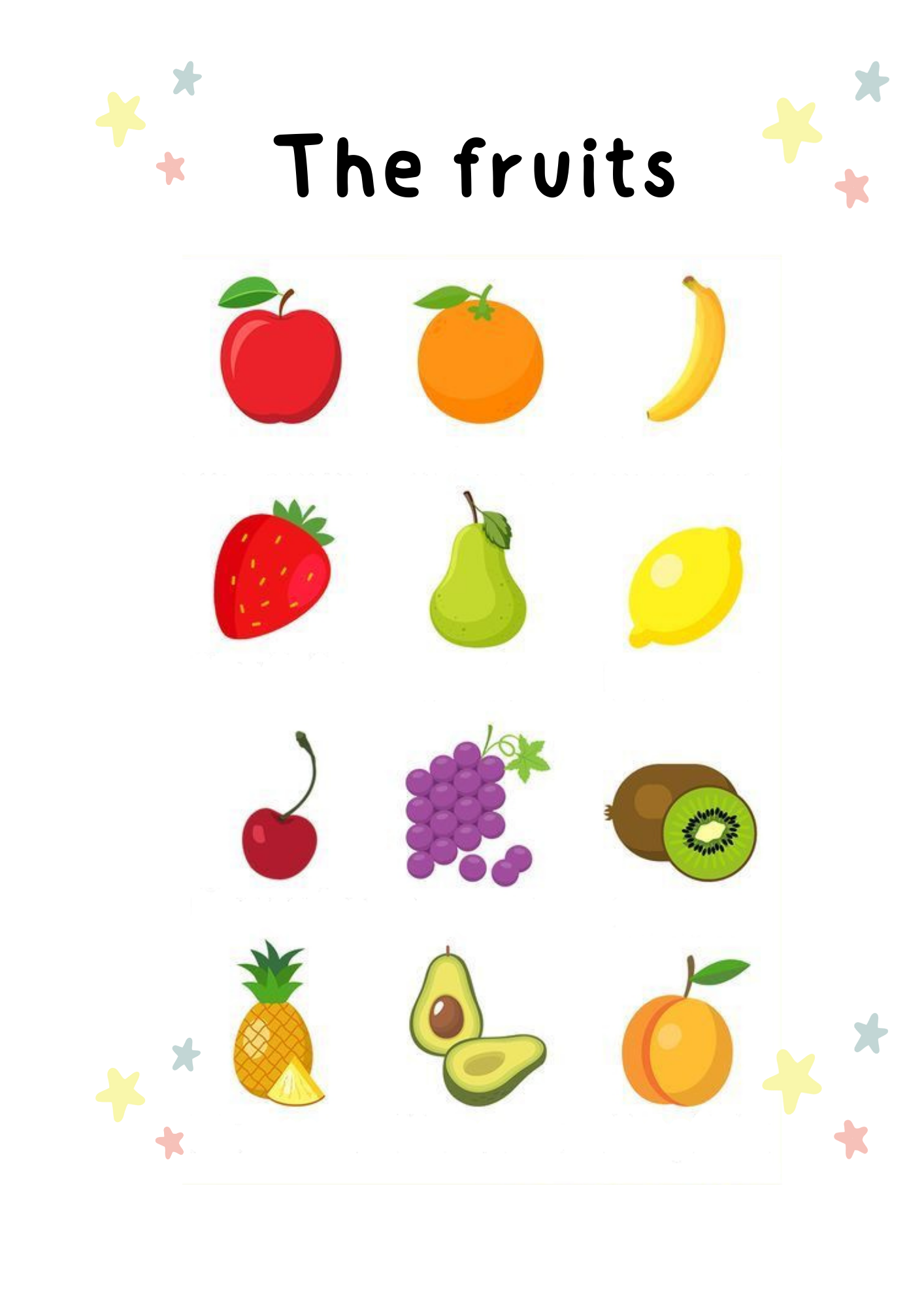 Let's Color Fruits and learn