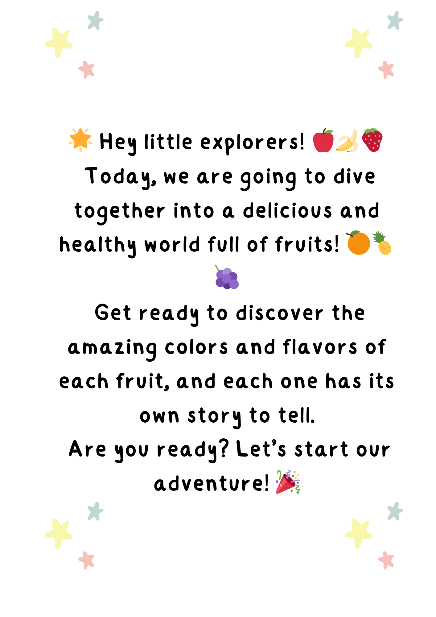 Let's Color Fruits and learn